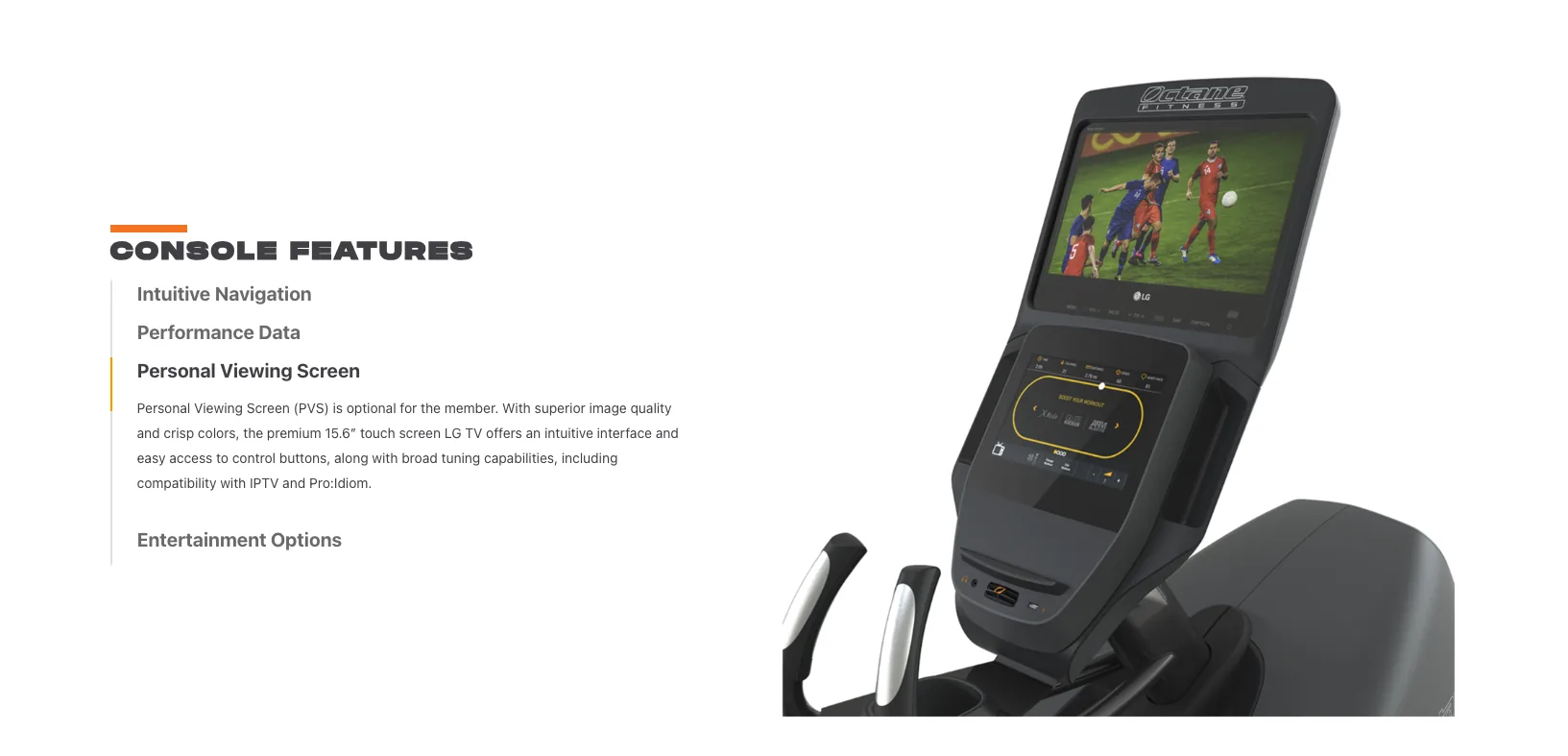 Octane Fitness embedded console running Android